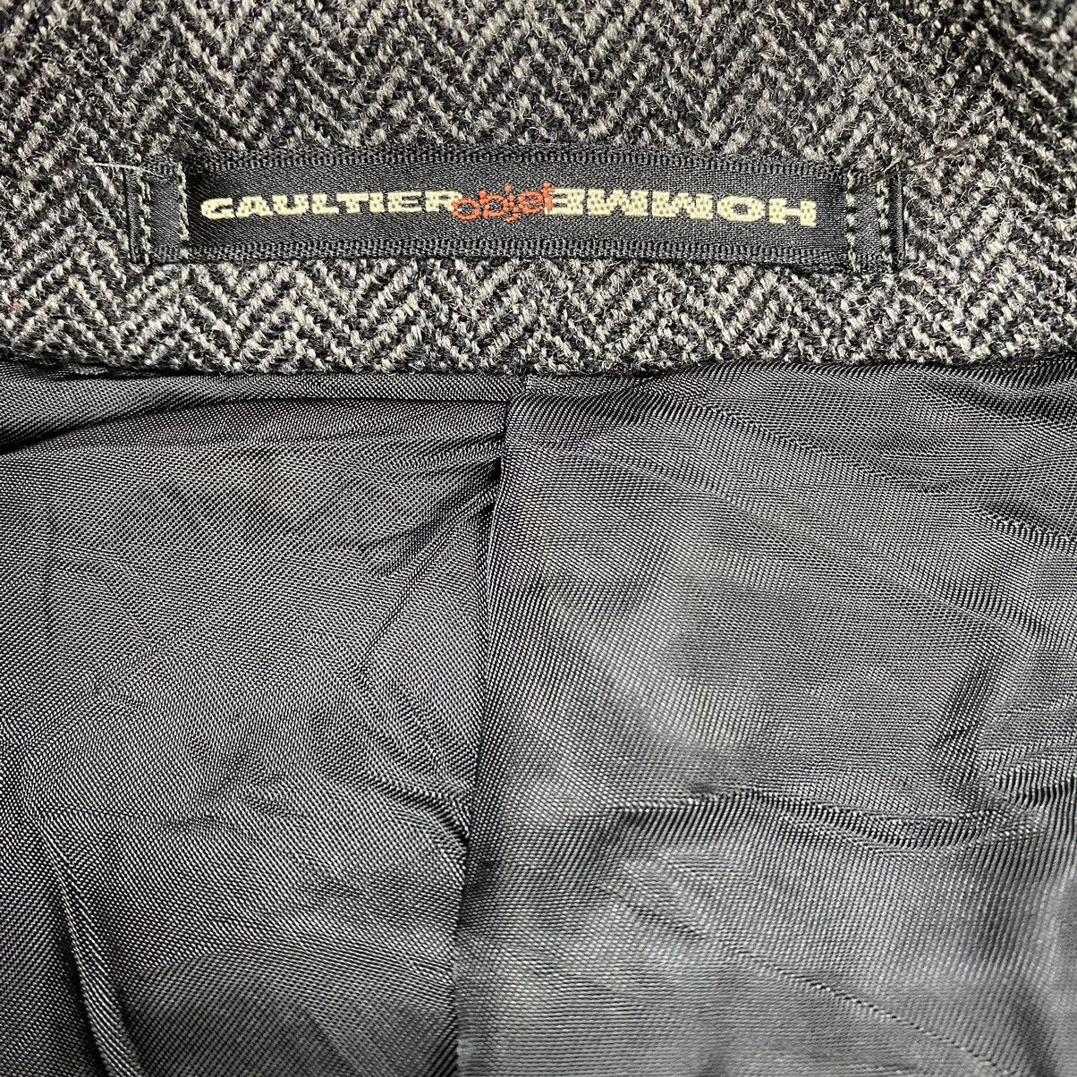 Jean Paul Gaultier Jean Paul Gaultier Herringbone Wool Coat Size US L / EU 52-54 / 3 - 8 Thumbnail