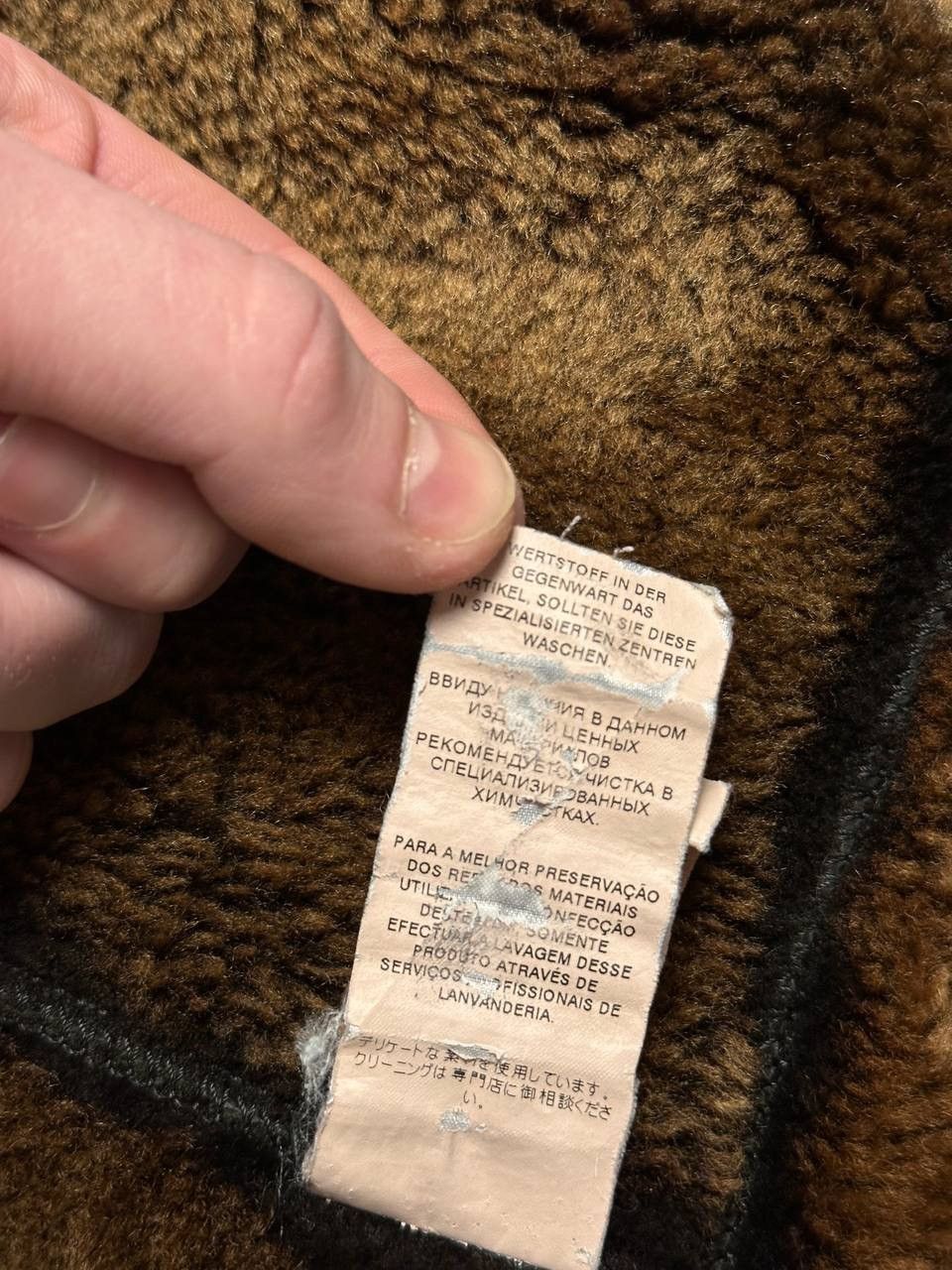 Dolce & Gabbana Archive Shearling Fur Leather Coat Rare