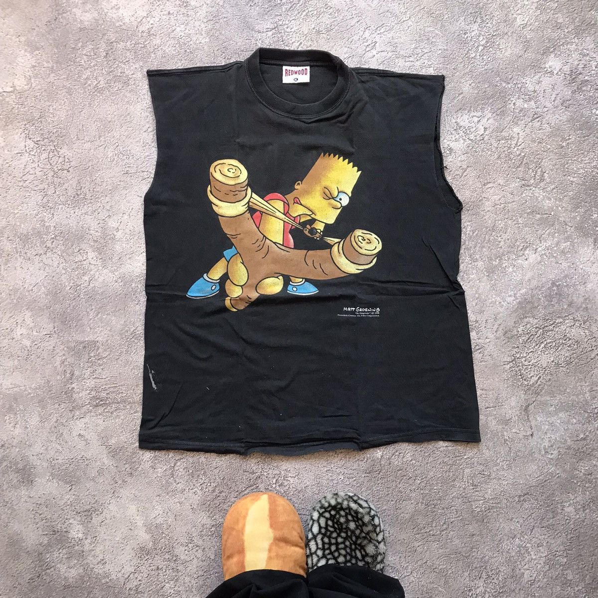 Vintage VINTAGE HUMOR TEE SIMPSONS BART SHOOTS ARCHIVE SERIES 90s Size US XL / EU 56 / 4 - 1 Thumbnail