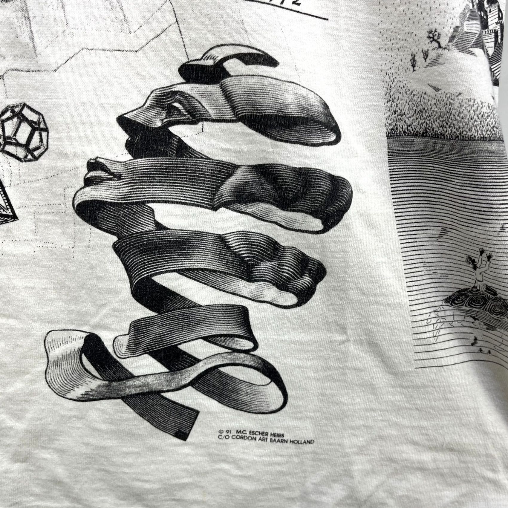 Doublet VINTAGE 90s MC Escher Double Sided Art T Shirt Large Mens Short Sleeve Crew Neck White Cotton Polyester Graphic Print Pockets Logo 90s Art Size US L / EU 52-54 / 3 - 6 Thumbnail