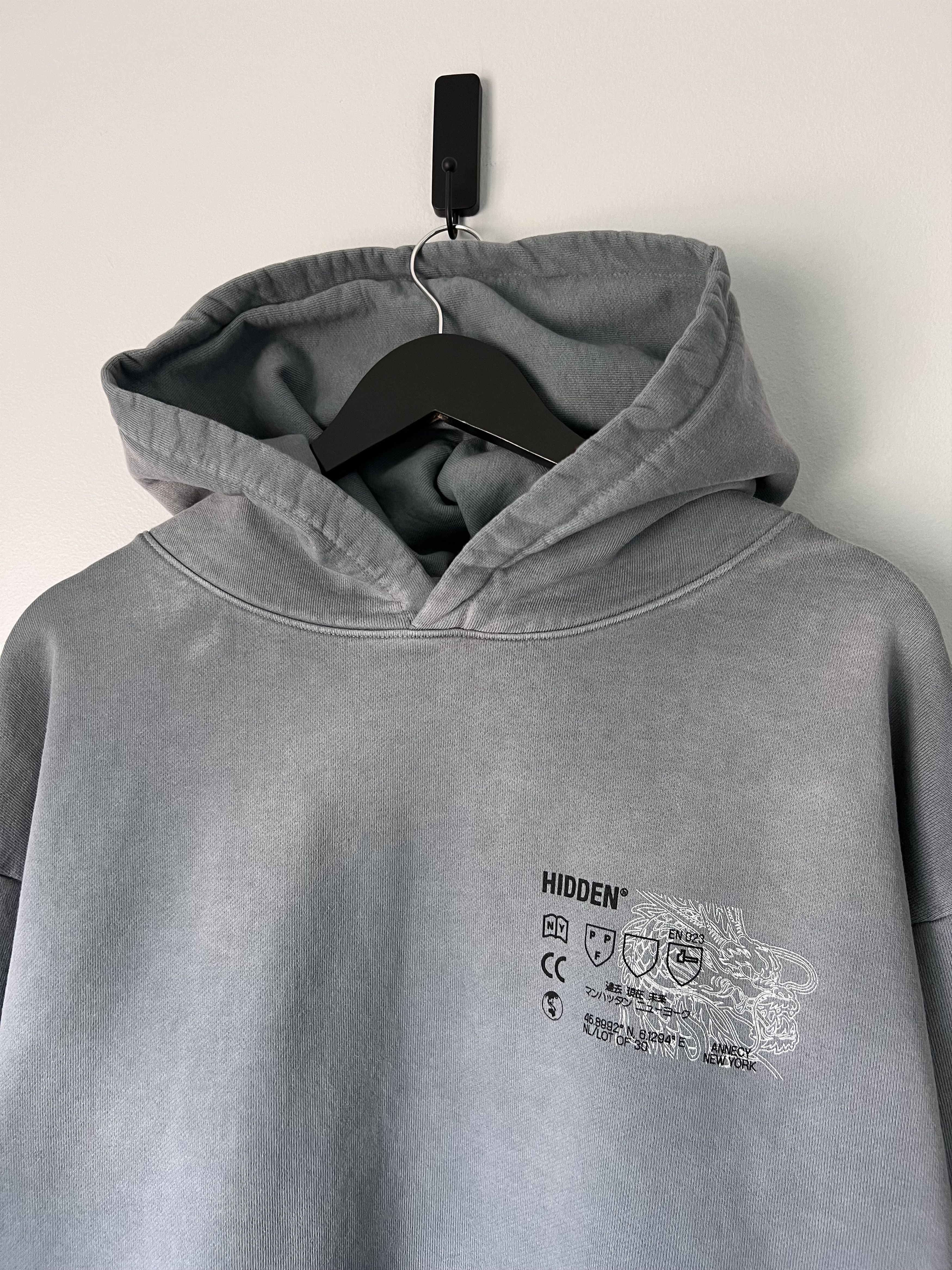 Avirex Avirex Hidden NY Worldwide Hoodie in Washed Graphite Size US XL / EU 56 / 4 - 5 Thumbnail