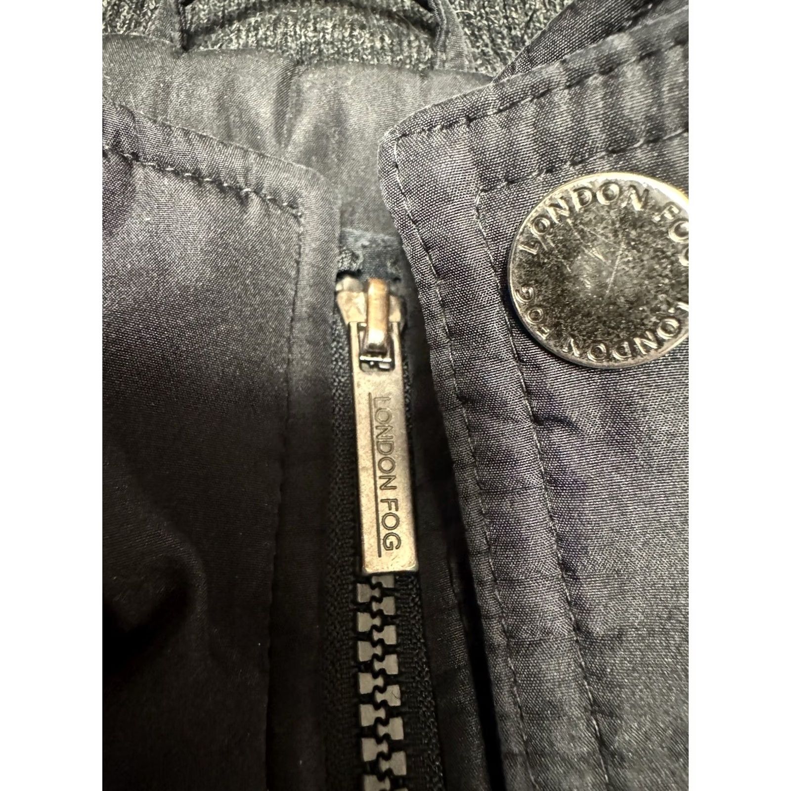 London Fog London Fog Coat Bomber Jacket Men Black L Full Zip Quilted Pockets Polyester Size US L / EU 52-54 / 3 - 4 Thumbnail