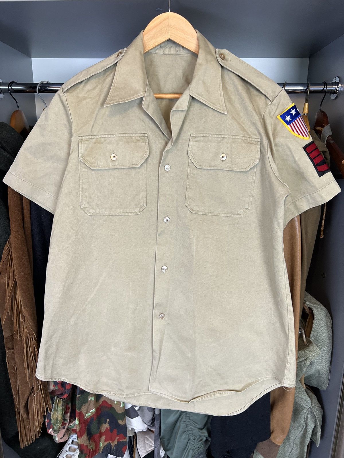 Other Vintage US Army Quarter Shirt Khaki military Size US M / EU 48-50 / 2 - 1 Thumbnail