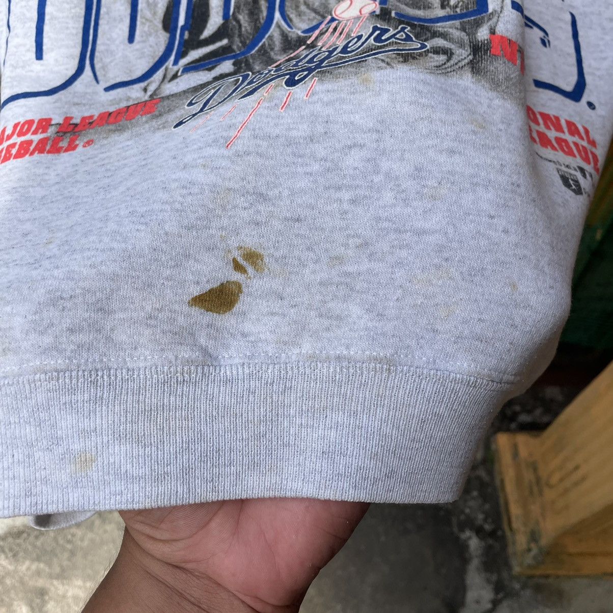 Nutmeg 🔥Vintage 1995 LA Dodgers Hideo Nomo Baseball Sweatshirts Size US XL / EU 56 / 4 - 6 Thumbnail