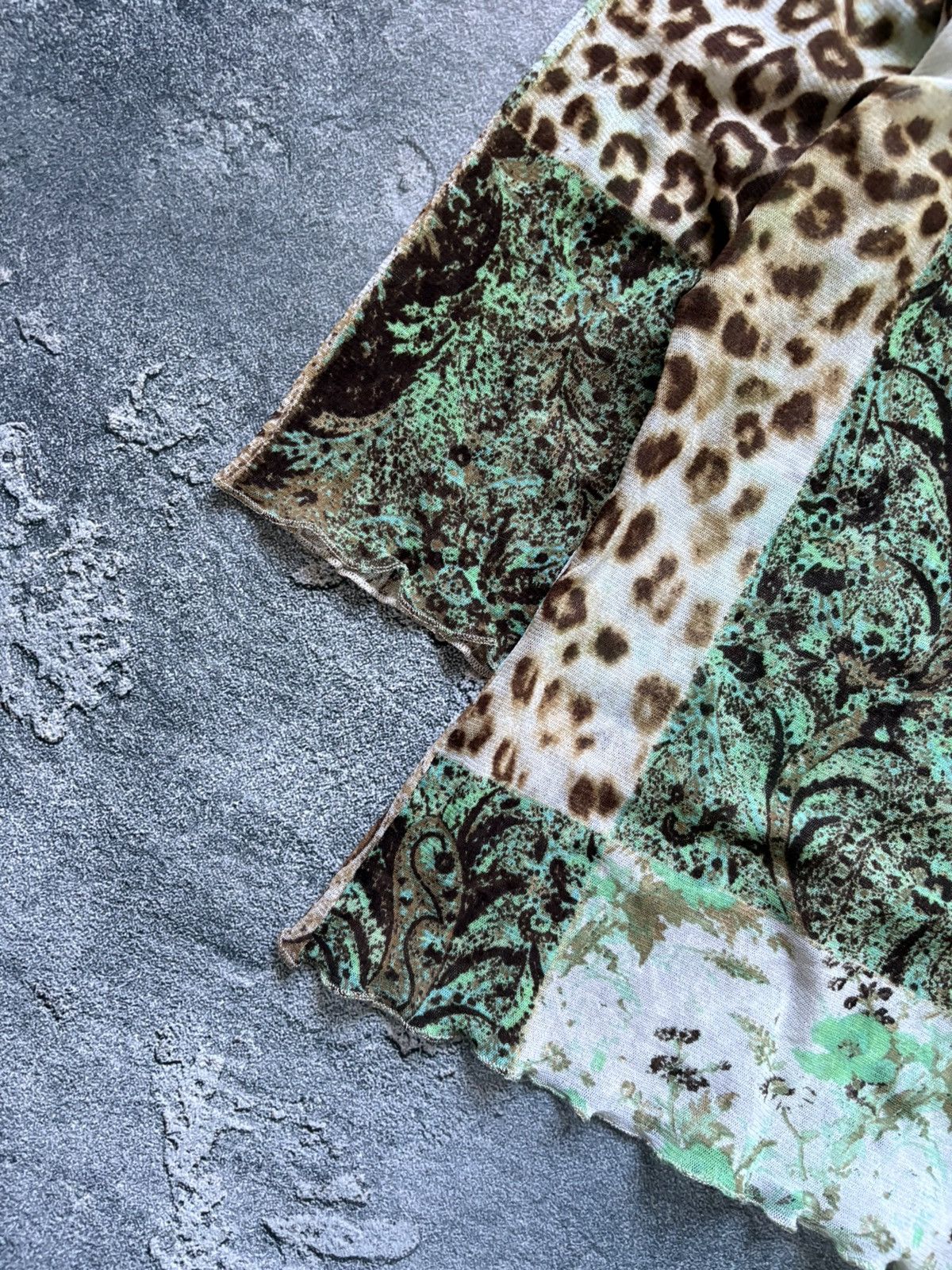 Roberto Cavalli Class Roberto Cavalli Abstract Leopard Floral Print Mesh Top Size S / US 4 / IT 40 - 5 Thumbnail