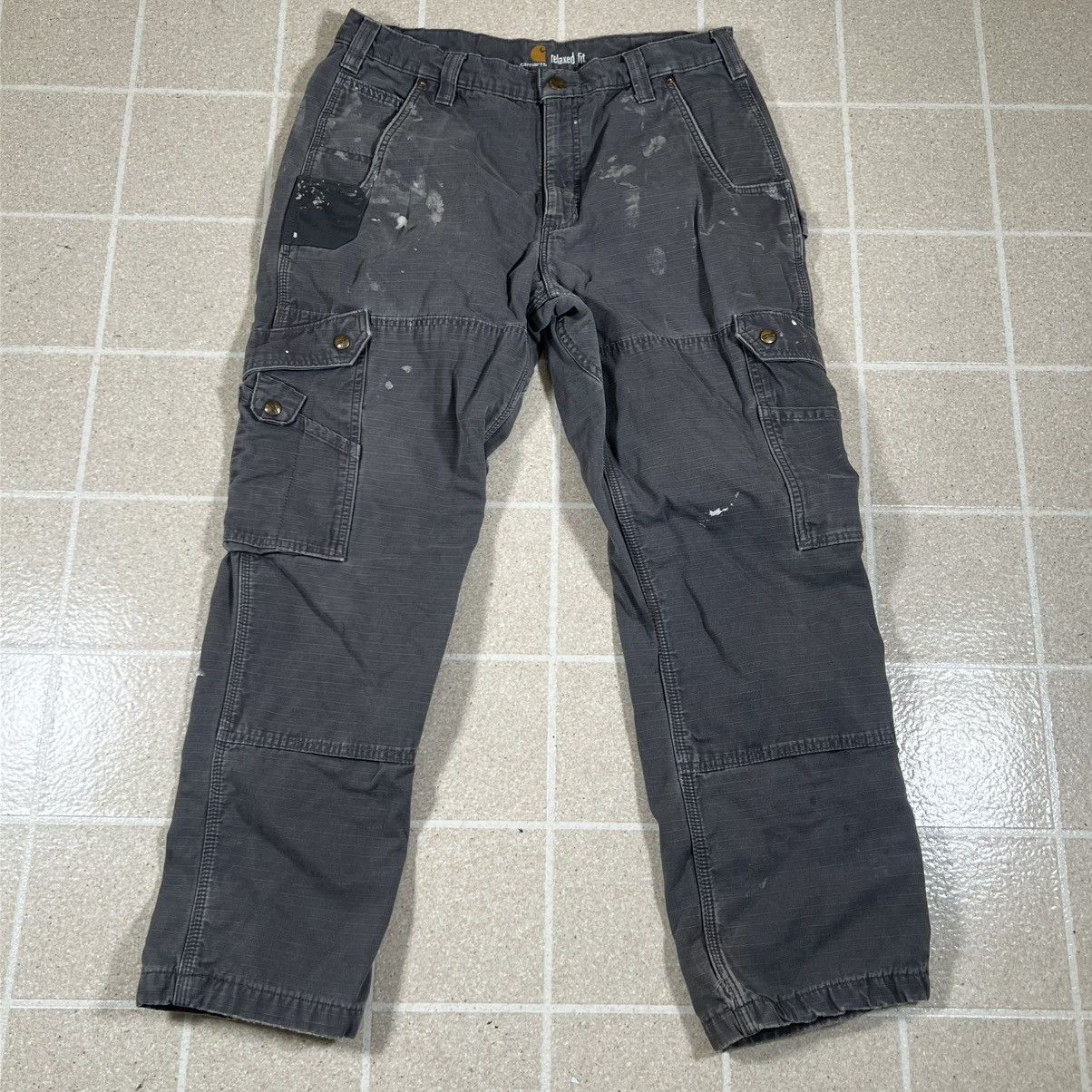 Carhartt Carhartt Cargo Pants Men's 32x30 Gray Ripstop Flannel Lined Size US 32 / EU 48 - 1 Thumbnail