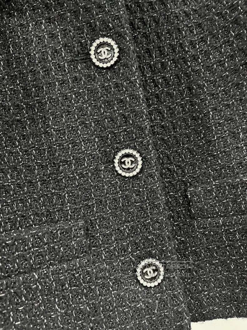 Chanel Chanel 24B black bow tweed jacket Size XXS / US 00 / IT 34 - 2 Thumbnail