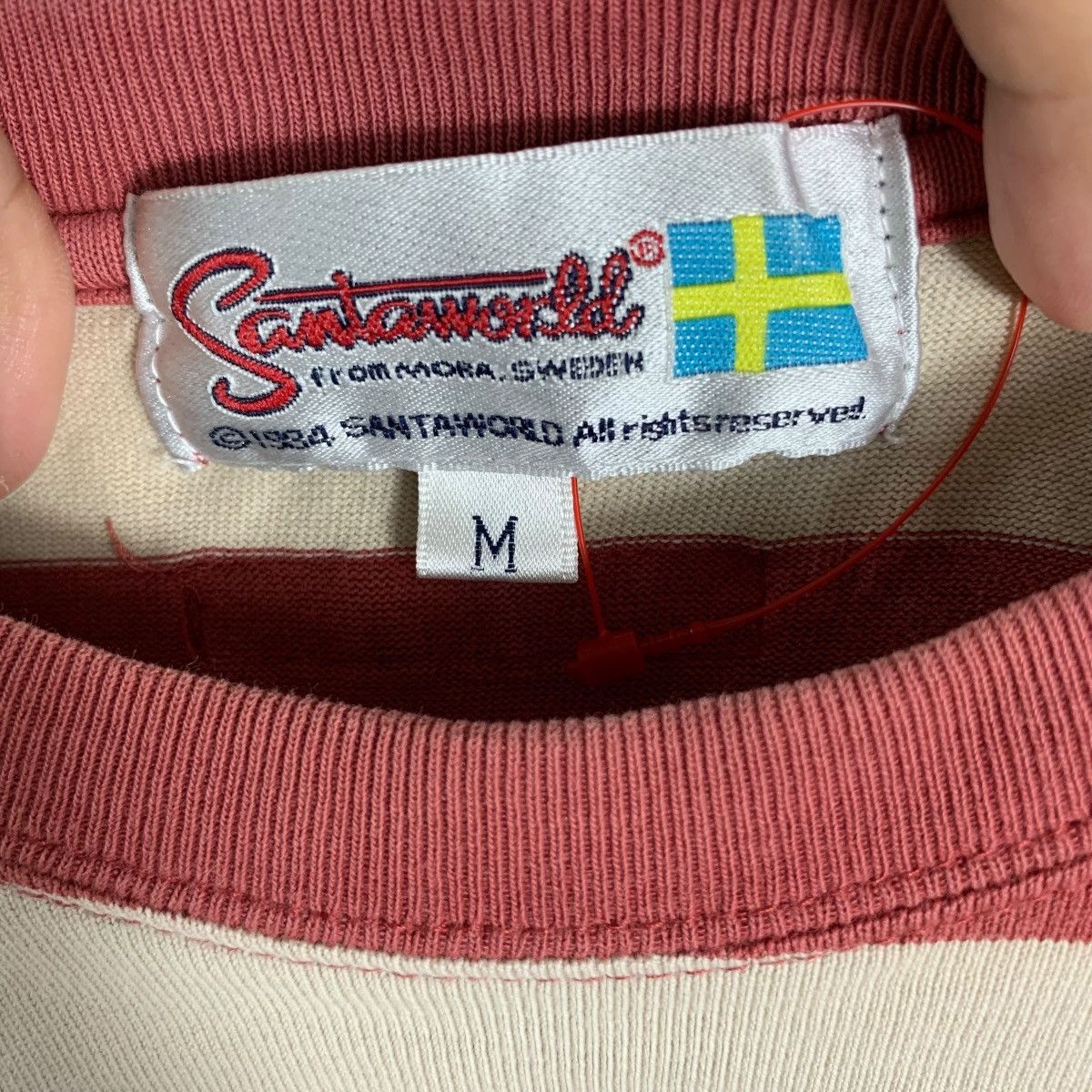 Vintage Vintage SANTAWORLD SWEDEN WONDERLAND Dog Striped Tee Shirt Size M / US 6-8 / IT 42-44 - 7 Thumbnail