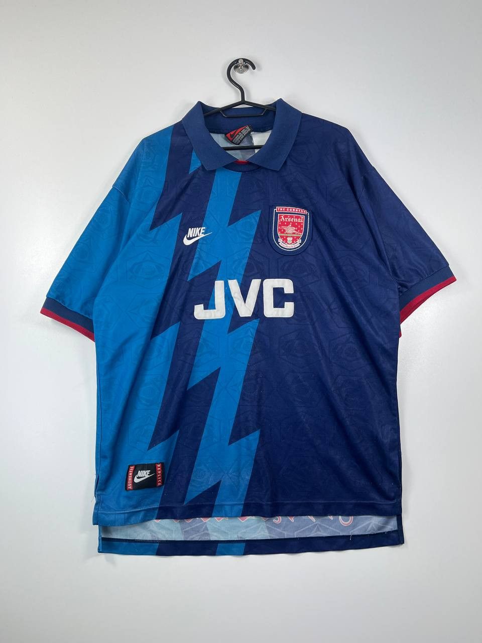 Nike Arsenal 1995 1996 Away Shirt Nike JVC Lightning Jersey Sz XL Size US XL / EU 56 / 4 - 1 Thumbnail