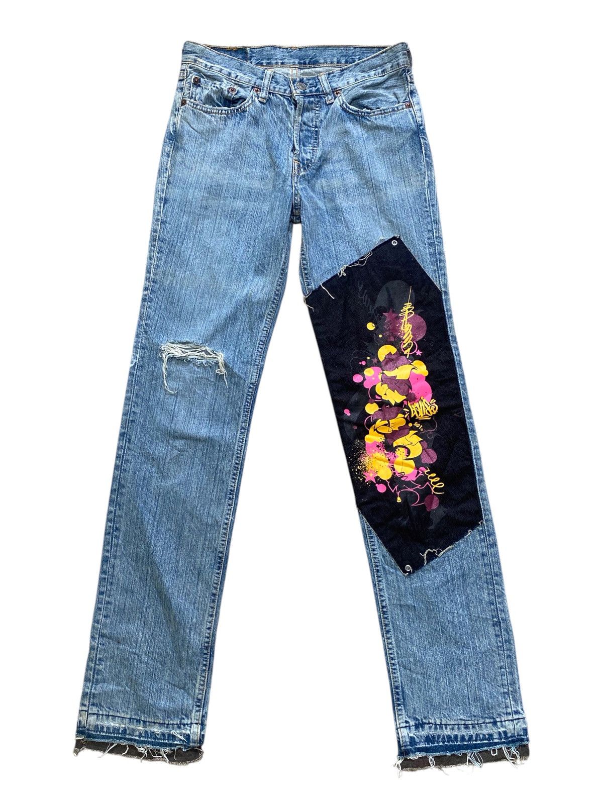 Levi's × Levi's Vintage Clothing × Vintage NWT💥#359 LEVIS JEANS 501 PATCHES STRAIGH LEG DENIM PANT Size 28" / US 6 / IT 42 - 1 Thumbnail
