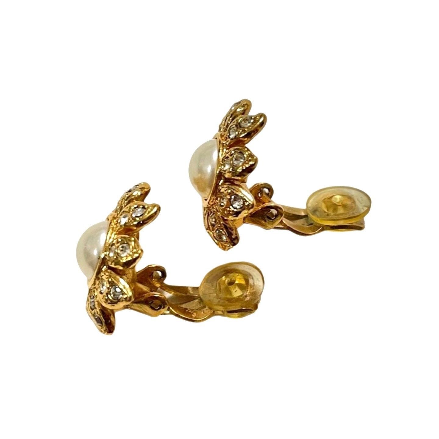 Chanel Vintage CHANEL golden sunflower design earrings with crystal Size ONE SIZE - 6 Thumbnail