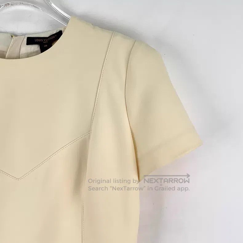 Louis Vuitton Louis Vuitton 24 Beige Sheep Wool Crew Neck Short Sleeve D Size XS / US 0-2 / IT 36-38 - 3 Thumbnail
