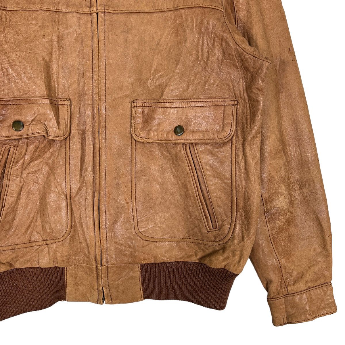 Japanese Brand 🔥 70s VINTAGE LEATHER JACKET Size US M / EU 48-50 / 2 - 5 Thumbnail