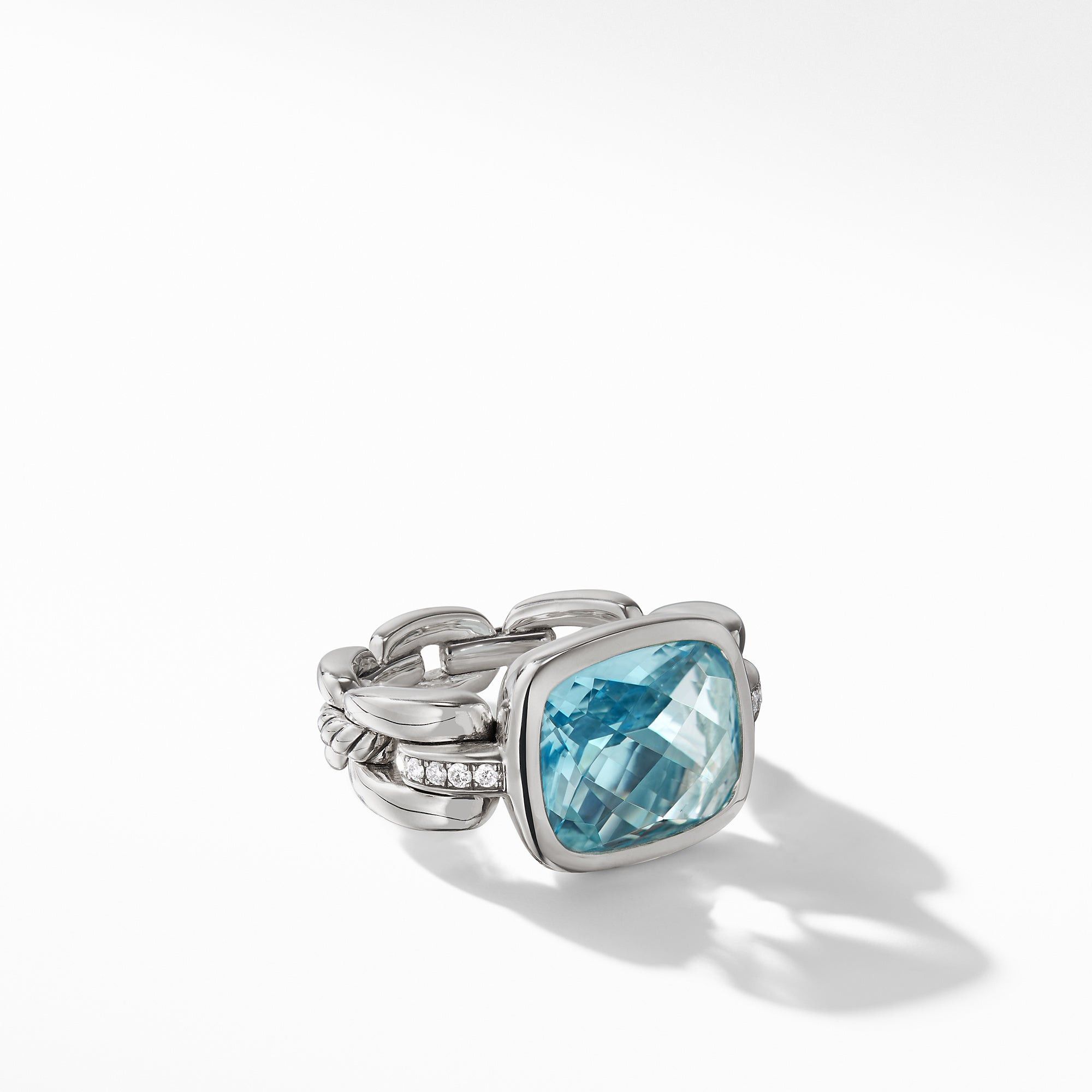 David Yurman o1w1db10525 R13766D Size:6 Ring with Topaz Diamond in Silver Size ONE SIZE - 1 Preview