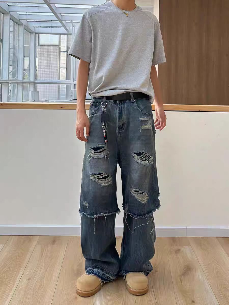 Other Relaxed-fit faux two-piece ripped jeans Size US 34 / EU 50 - 3 Thumbnail