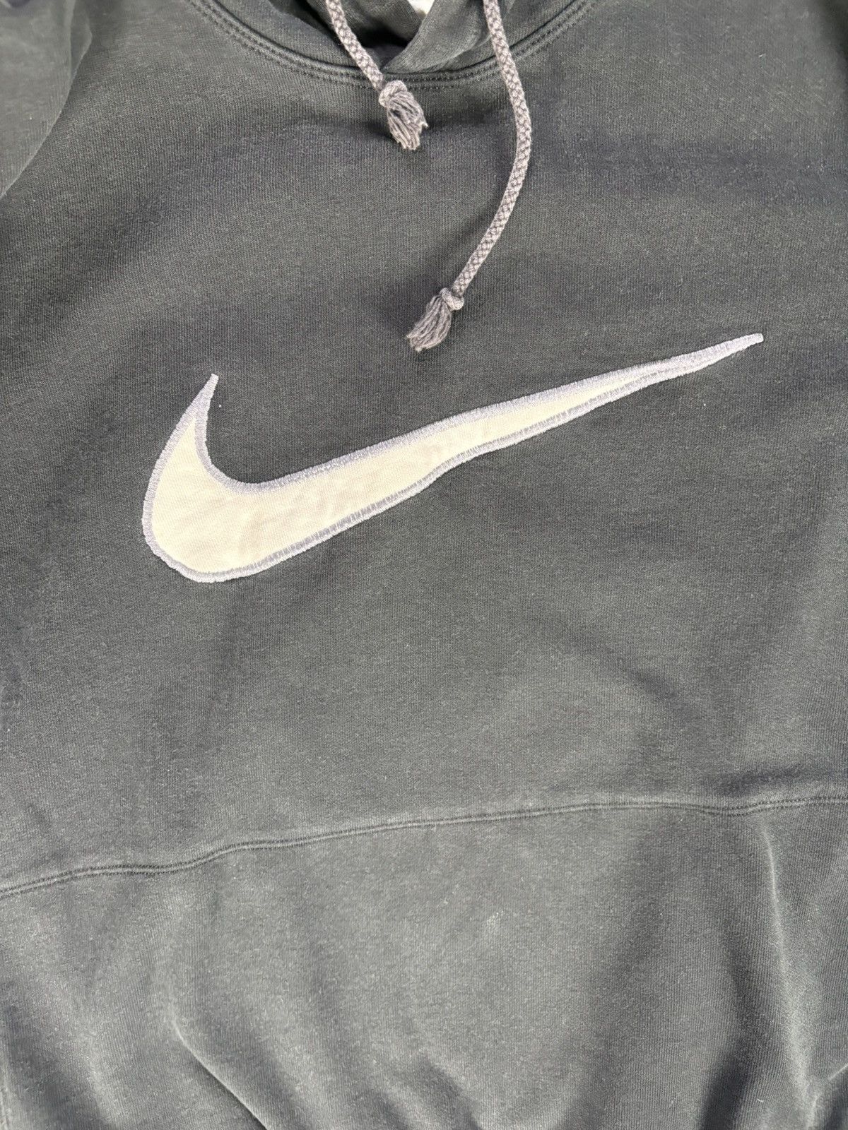 Nike × Vintage Vintage 1990s Center Swoosh Nike Hoodie Sweatshirt Size US XL / EU 56 / 4 - 6 Thumbnail