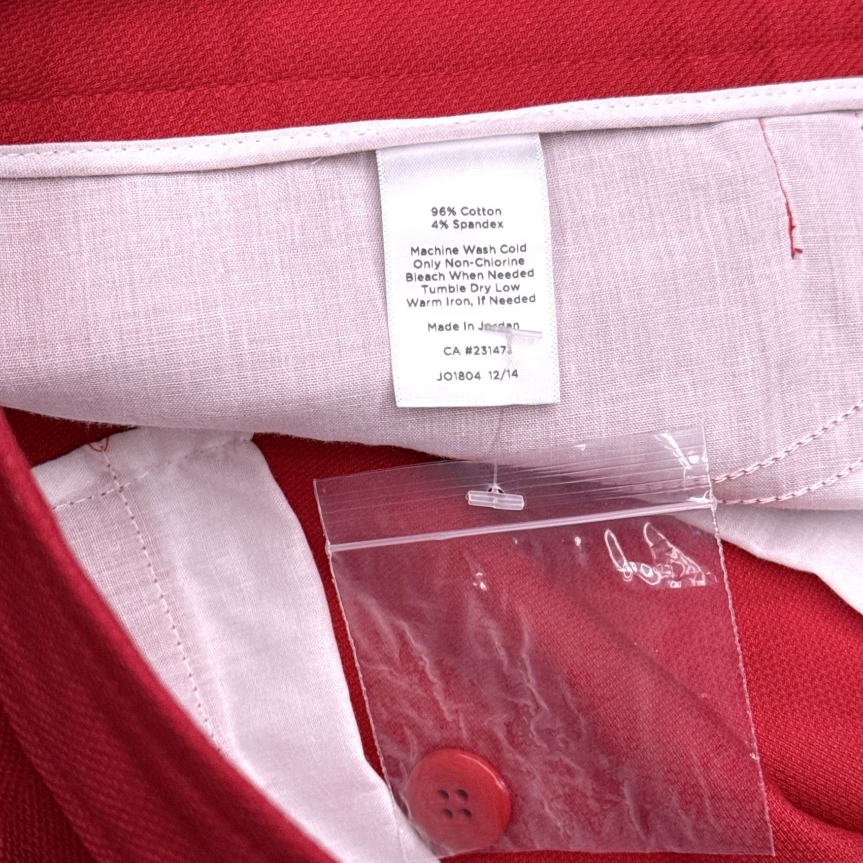 Talbots Talbots Hampshire Ankle Pants Womens 10 Petite Red Stretch New Size 32" / US 10 / IT 46 - 7 Thumbnail