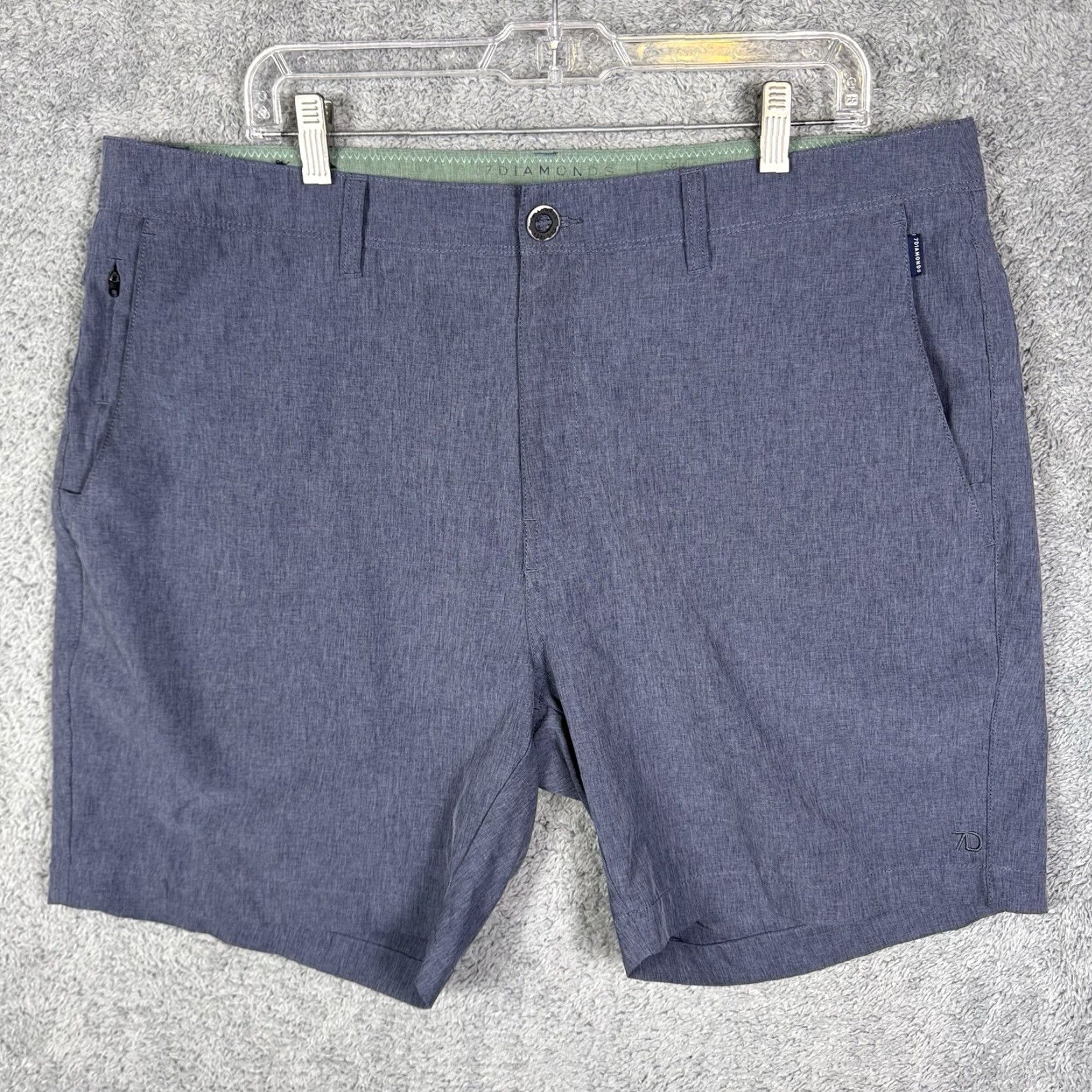 Vintage 7 Diamonds Aeroplane Shorts Mens 38x7 Performance Lightweight Wicking Stretch Size US 38 / EU 54 - 2 Thumbnail