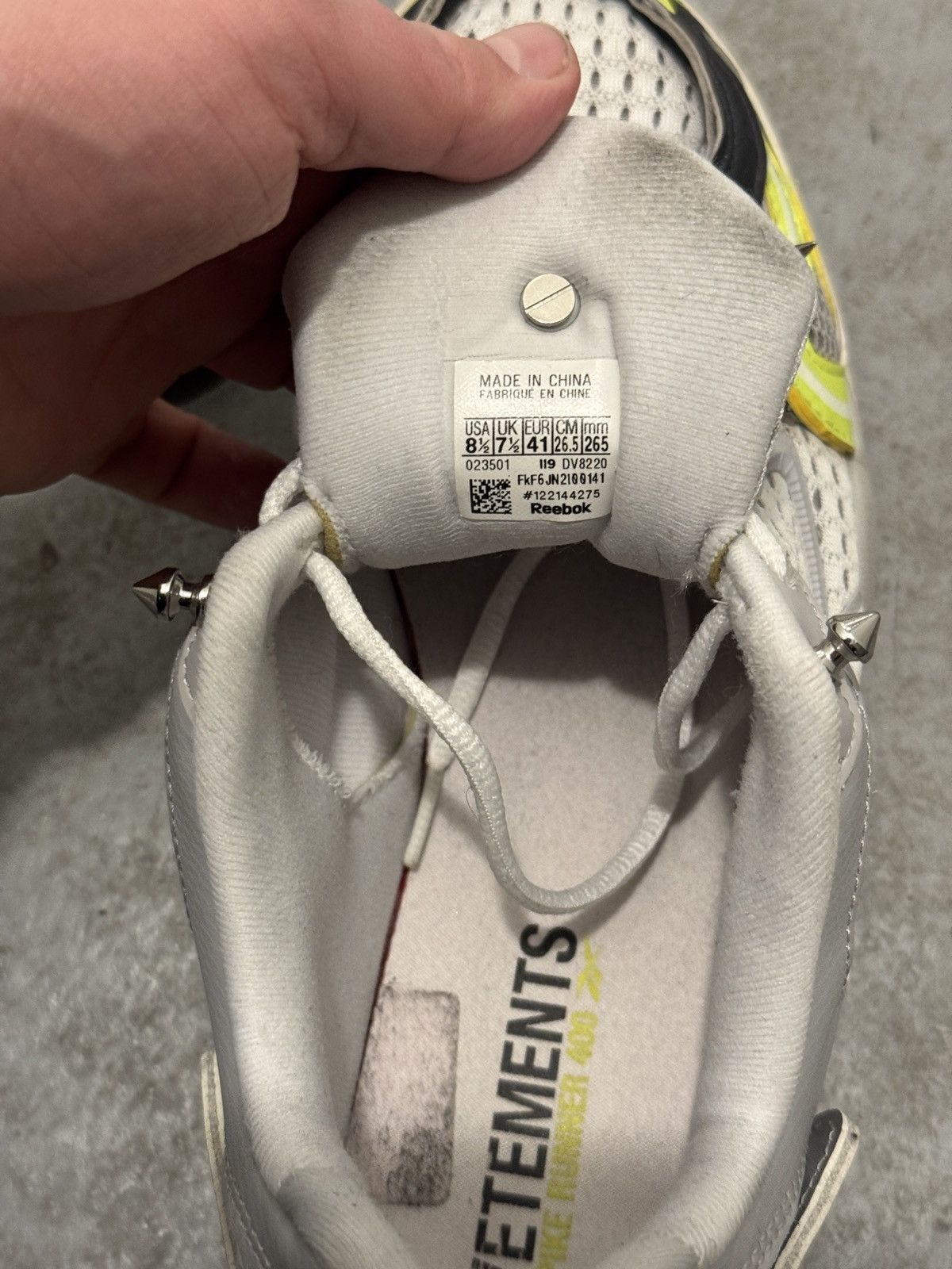 Reebok × Vetements *RARE* VETEMENTS DEMNA RUNWAY REEBOK SPIKE RUNNERS SNEAKERS Size US 8 / EU 41 - 14 Thumbnail