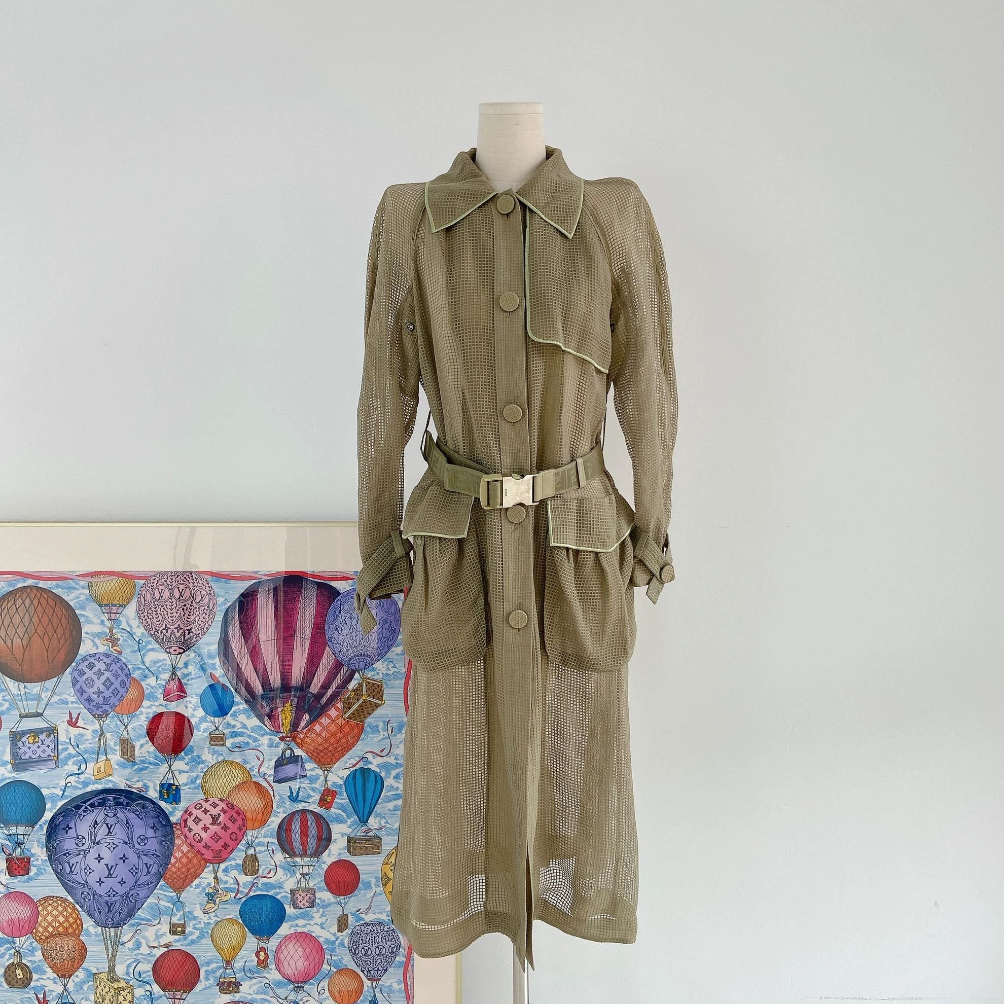 Fendi Fendi Green Trench Coat 40 EU Size S / US 4 / IT 40 - 1 Thumbnail