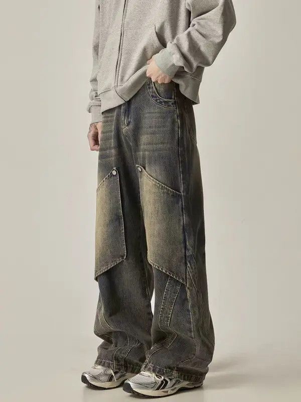 VIBE Vintage Maillard Deconstructed Work Straight Leg Jeans Size US 30 / EU 46 - 3 Thumbnail