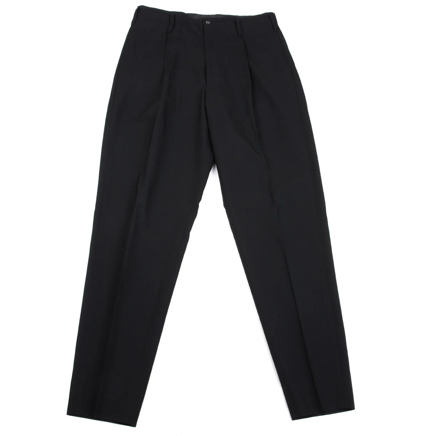 Jean Paul Gaultier Wool Tuck Tapered Pants in Black Size 50 Size US 34 / EU 50 - 1 Thumbnail