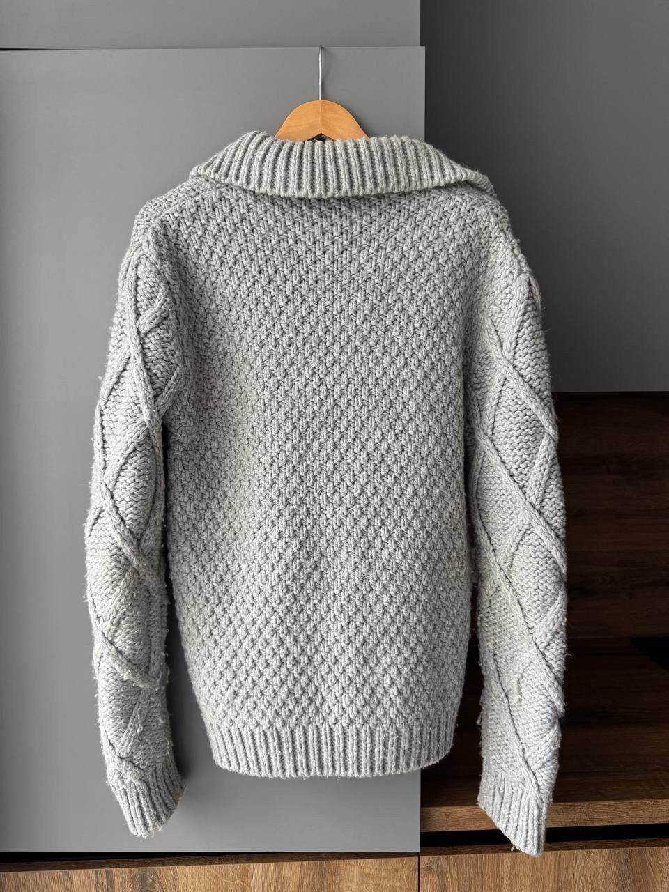 Absolut Joy × Japanese Brand Absolut Joy Knit Grey Sweater Biker Jacket Size US XL / EU 56 / 4 - 5 Thumbnail