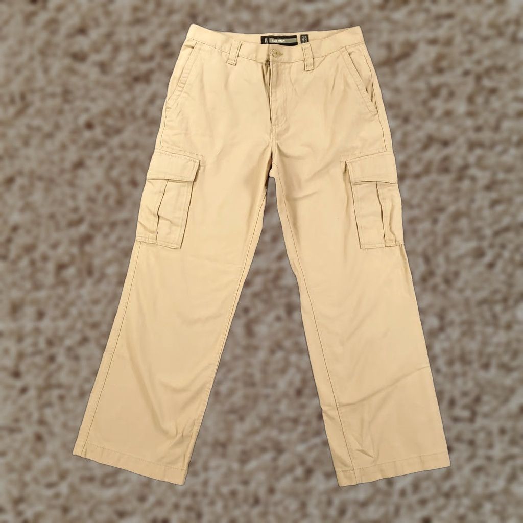 Old Navy VINTAGE Old Navy Cargo Pants 33x30 Beige Men 5-Pocket Cargo 33 Relaxed Straight Casual Travel Workwear Old Navy Mens Beige Cargo Pants Size US 33 - 1 Thumbnail