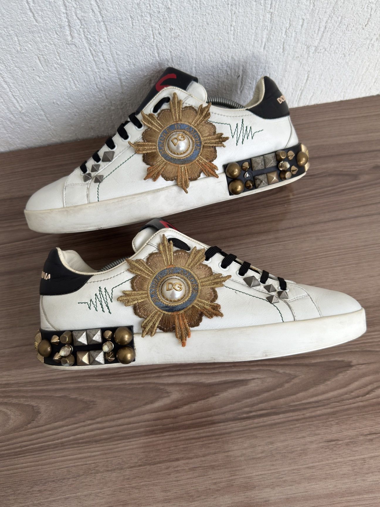 Dolce & Gabbana Portofino embellished studded sneaker Size US 9.5 / EU 42-43 - 12 Thumbnail