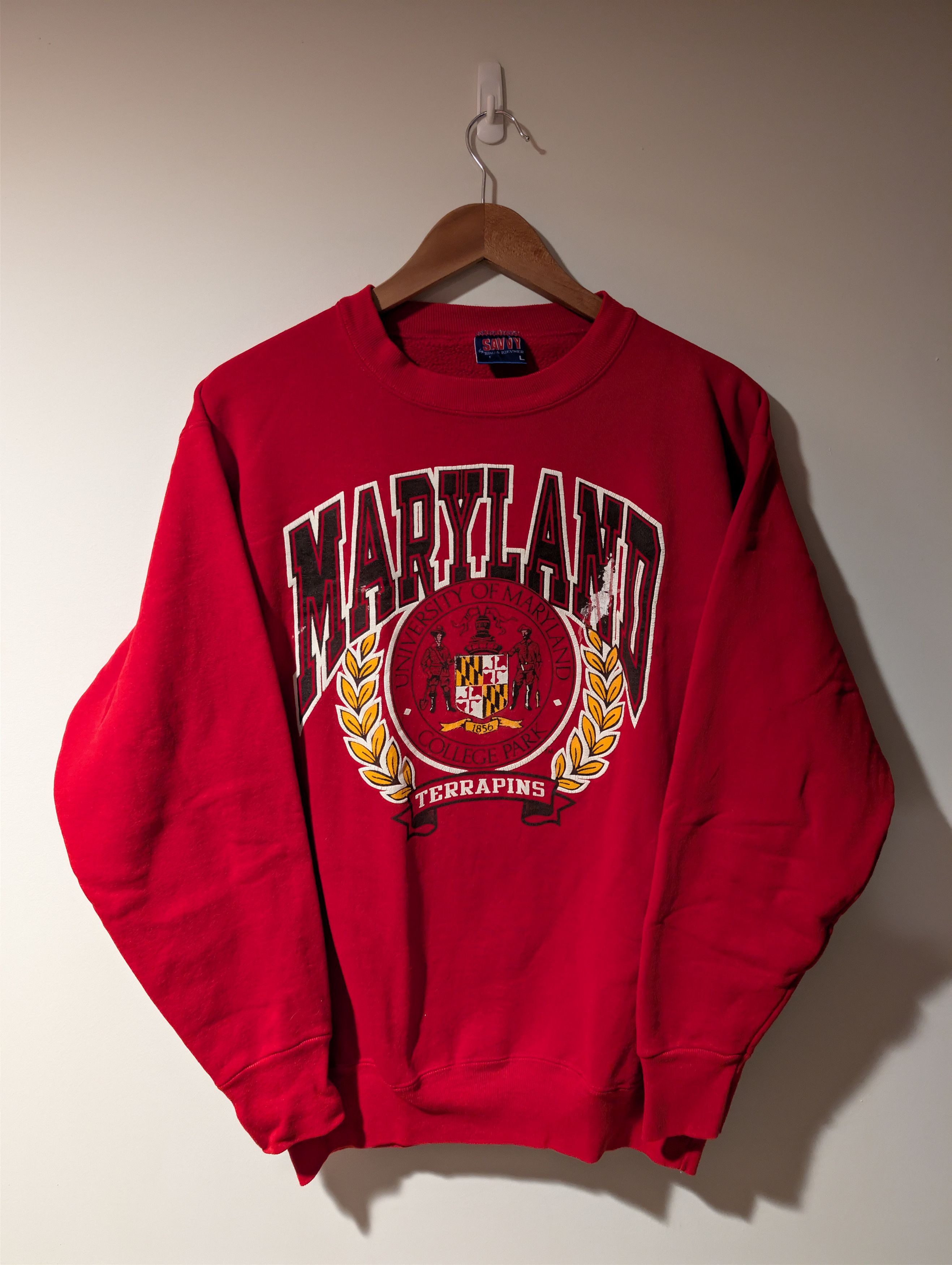 NCAA Vintage 90s Maryland Terrapins College Football Sweatshirt Size US L / EU 52-54 / 3 - 1 Thumbnail