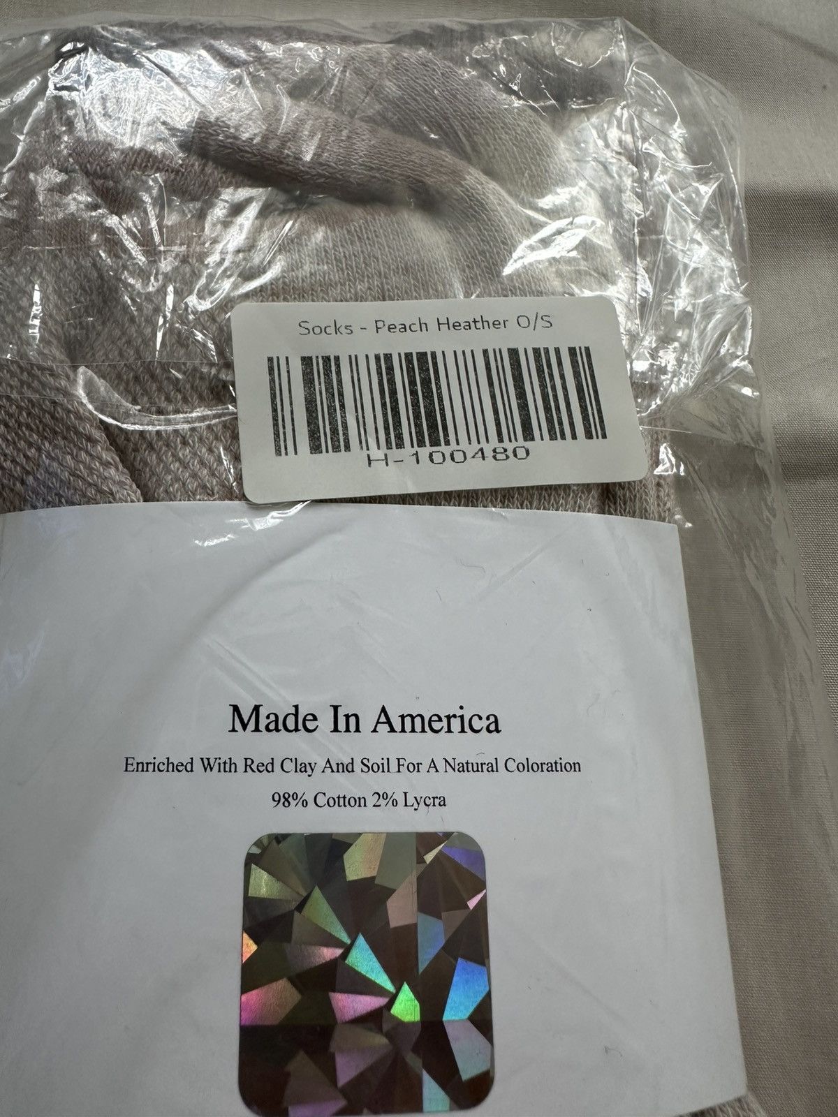 HIDDEN Peach Heather Socks Size ONE SIZE - 3 Thumbnail