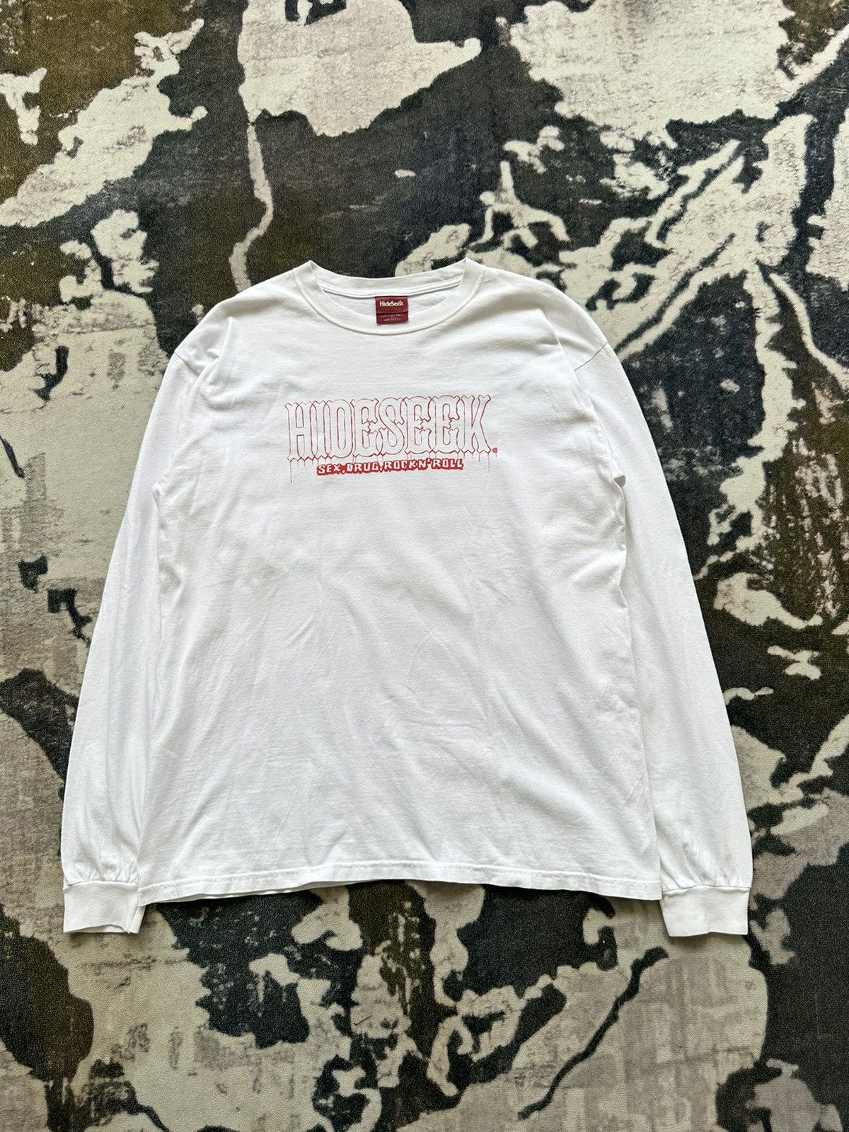 Japanese Brand 00’s Hide and Seek '' sex drug rock n' roll '' long sleeve Size US L / EU 52-54 / 3 - 1 Thumbnail