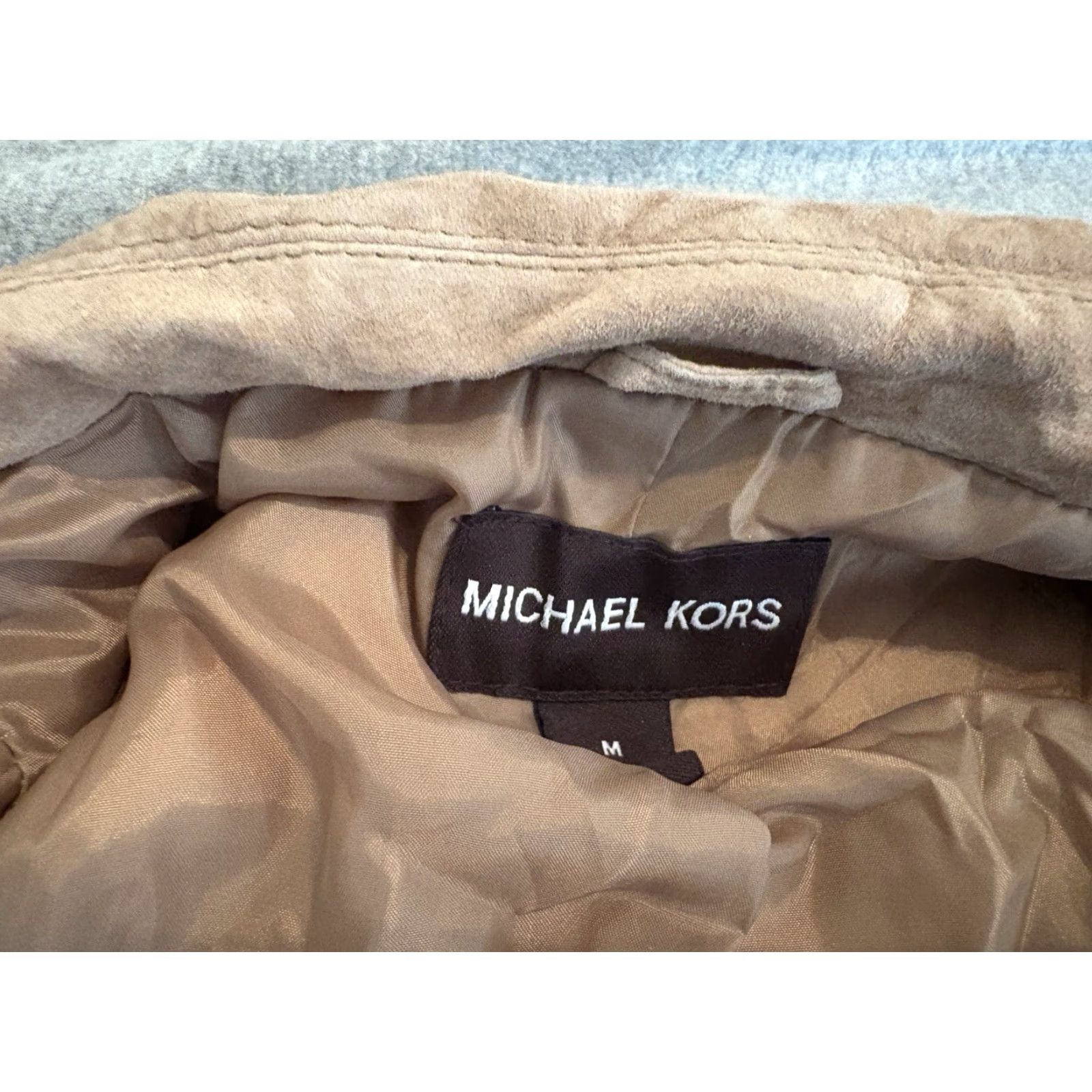 Michael Kors Michael Kors Leather Jacket Button Front Size Medium Men Beige Jacket Size US M / EU 48-50 / 2 - 3 Thumbnail