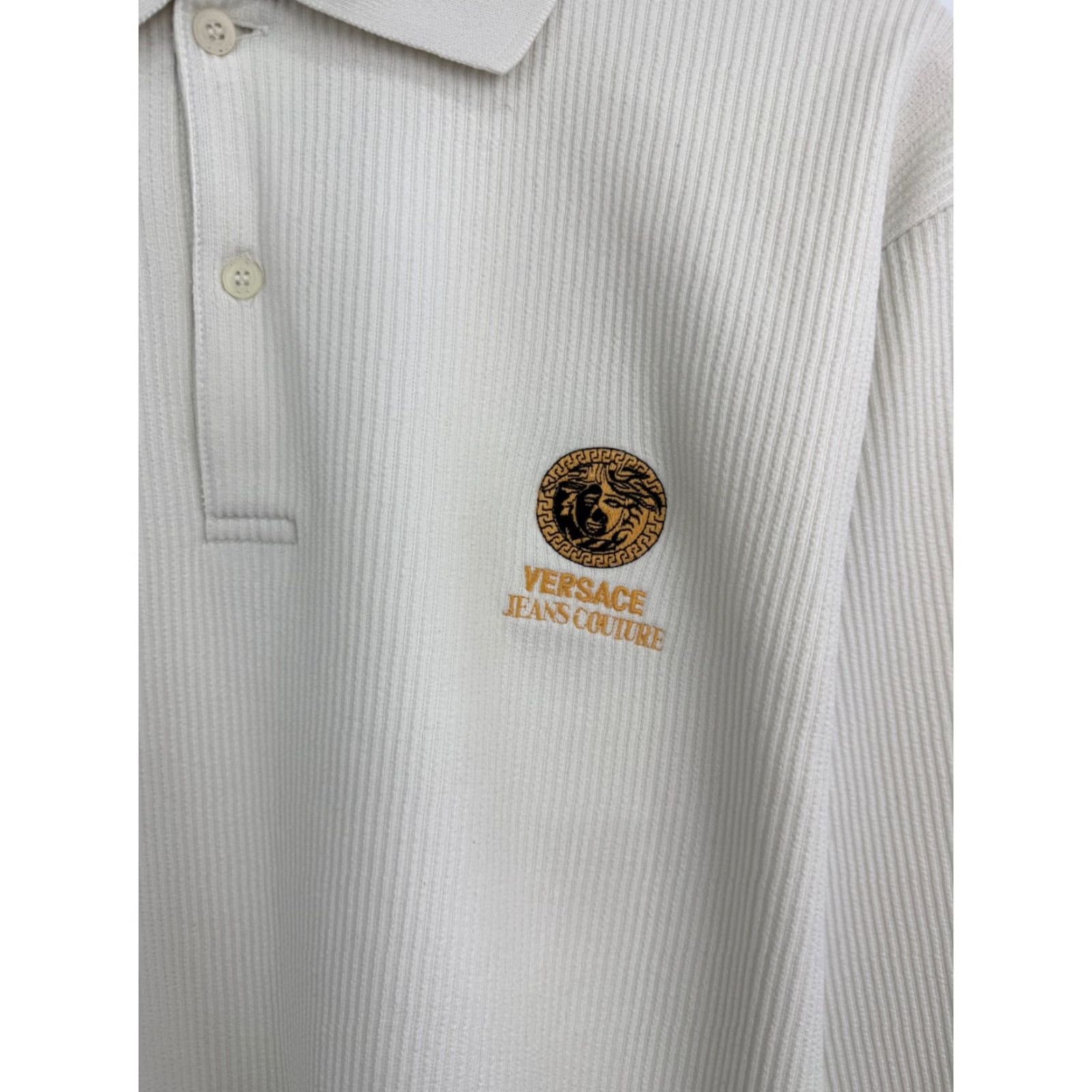 Versace Jeans Couture VINTAGE Versace Jeans Couture Long Sleeve Shirt L White 90s Mens Size US L / EU 52-54 / 3 - 4 Thumbnail