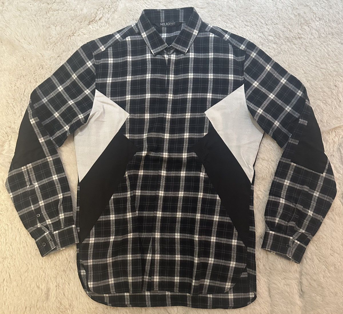 Neil Barrett Black & White/ Grey Shirt Size US L / EU 52-54 / 3 - 1 Thumbnail
