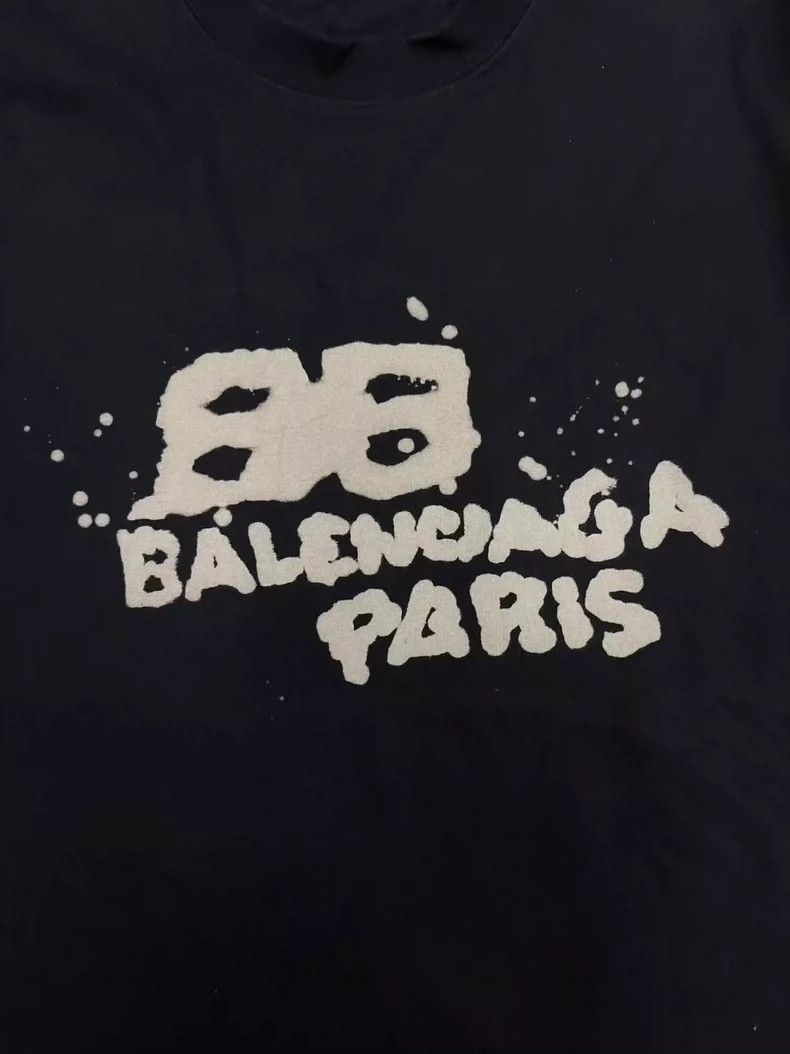 Balenciaga Balenciaga Letter print crew neck pullover short sleeve T- Size US L / EU 52-54 / 3 - 3 Thumbnail