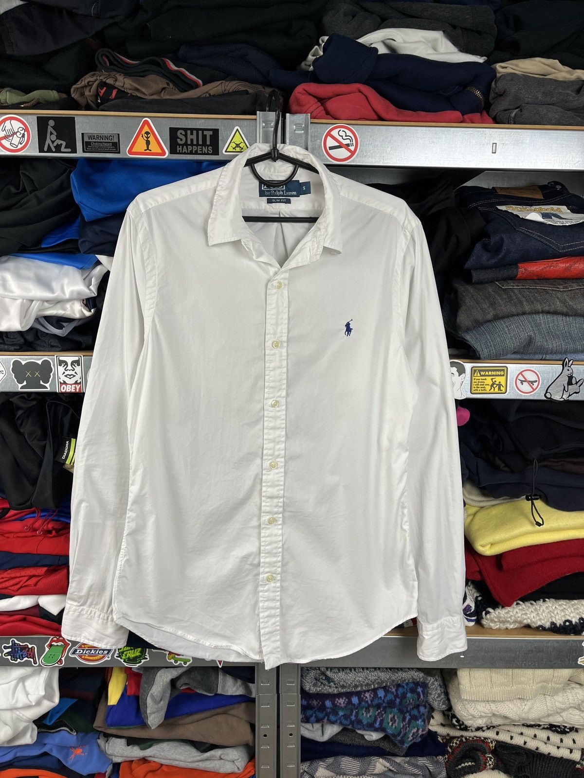 Polo Ralph Lauren × Vintage Vintage Polo Ralph Lauren White Button Up Slim Fit Shirt Size US S / EU 44-46 / 1 - 1 Thumbnail