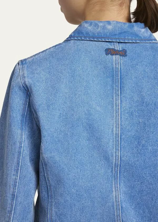 Marni o1w1db11125 Baby Simple Denim Jacket in Blue Size S / US 4 / IT 40 - 7 Thumbnail