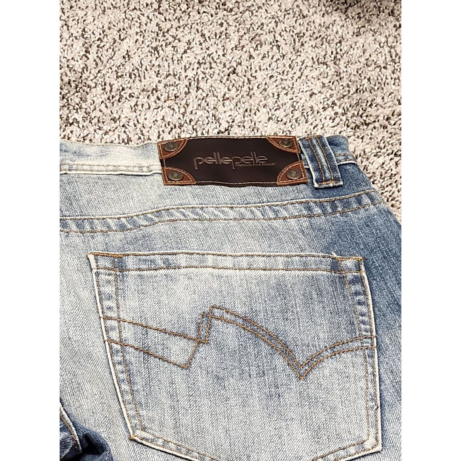 Pelle Pelle VINTAGE Pelle Pelle Jeans Mens 34x34 Distressed Baggy Loose Fit Wide Leg Denim Rare Vtg Size US 34 / EU 50 - 3 Thumbnail