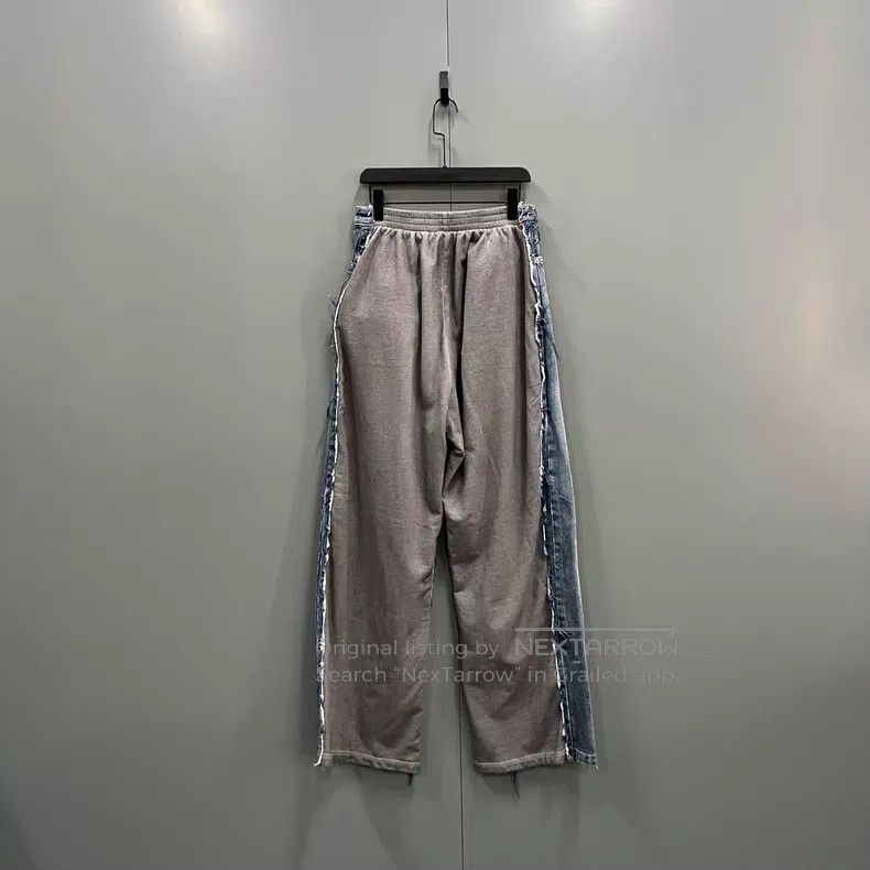 Balenciaga Balenciaga size XS Patchwork Distressed Denim Wide Leg Pan Size US 27 - 2 Thumbnail