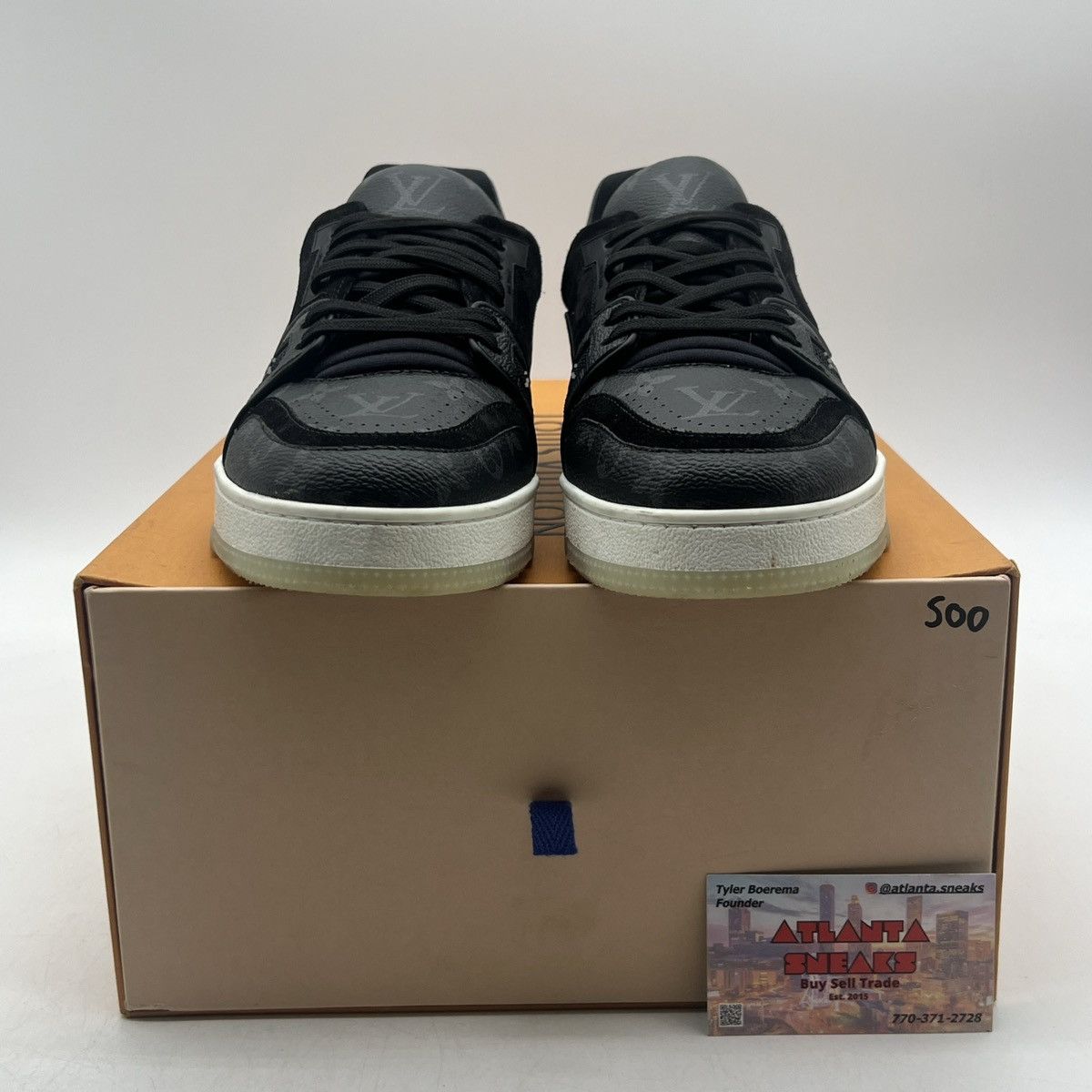 Louis Vuitton Louis Vuitton trainer black monogram Size US 9 / EU 42 - 2 Thumbnail