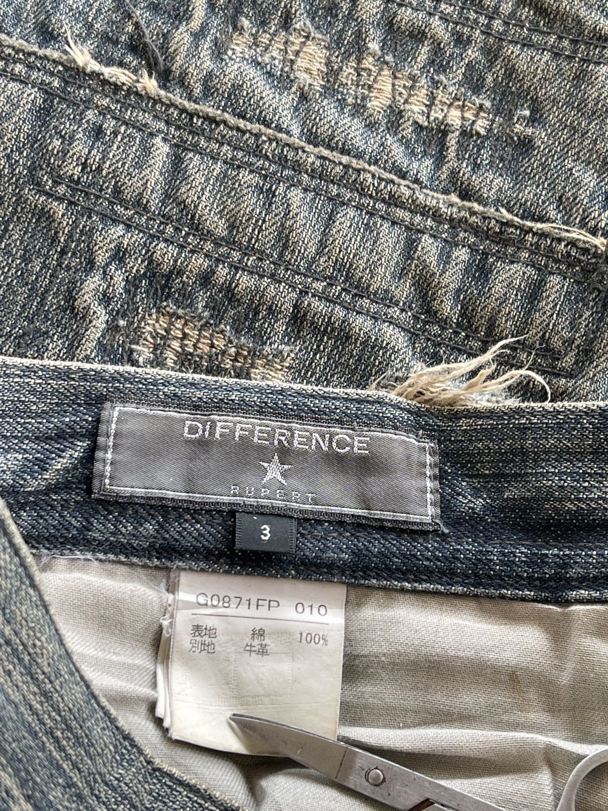 Japanese Brand Crazy Distressed Patchwork Flare Denim Size US 34 / EU 50 - 15 Thumbnail