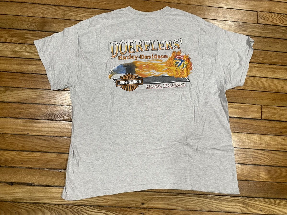 Harley Davidson × Vintage HD Kansas Tshirt xxl Size US XXL / EU 58 / 5 - 2 Thumbnail