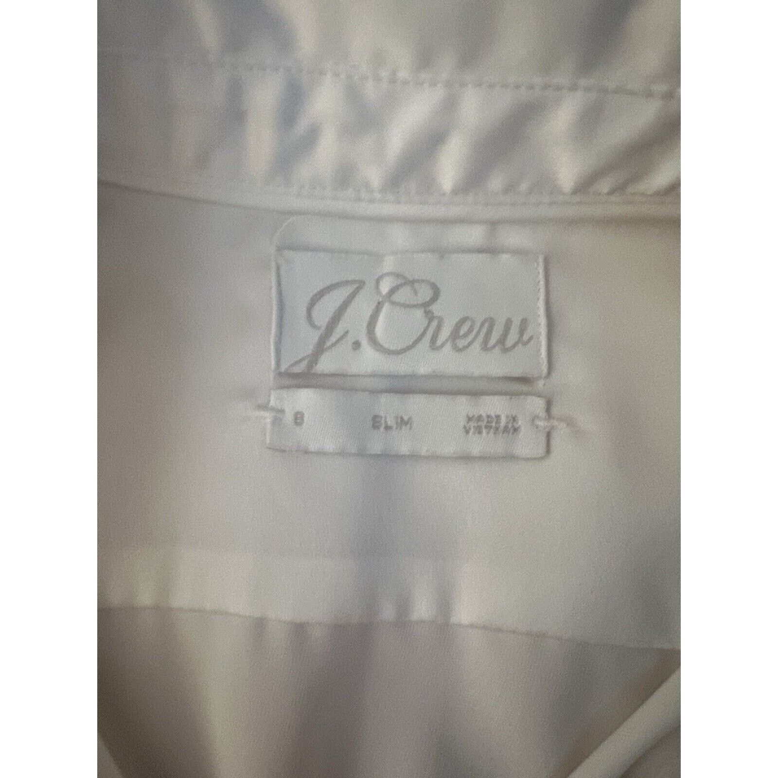 J.Crew J Crew White Cream Satin Silky Slim Button Down Blouse Small Size S / US 4 / IT 40 - 2 Thumbnail
