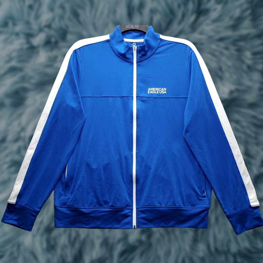 American Eagle Outfitters American Eagle Outfitters Track Jacket Mens L Blue Athletic Full Zip Size US L / EU 52-54 / 3 - 1 Thumbnail