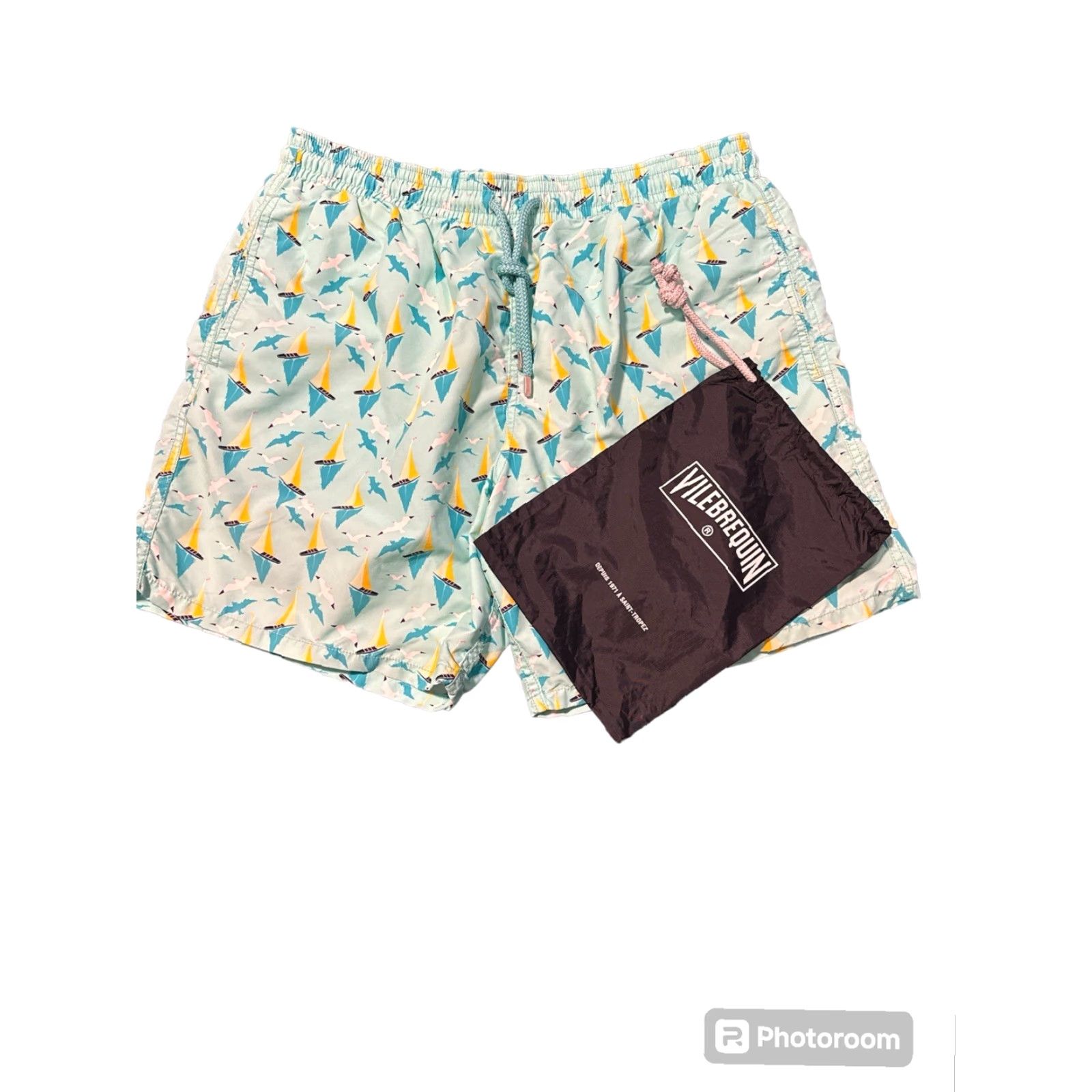 Vilebrequin Vilebrequin Bateaux Sur L'eau Moorea Trunks Lagon XXL W/Dustbag - Beach, Tropical, Multicolor, 50/50 Cotton-Poly Short Trunks Men, Quick Dry Size US 39 - 3 Thumbnail