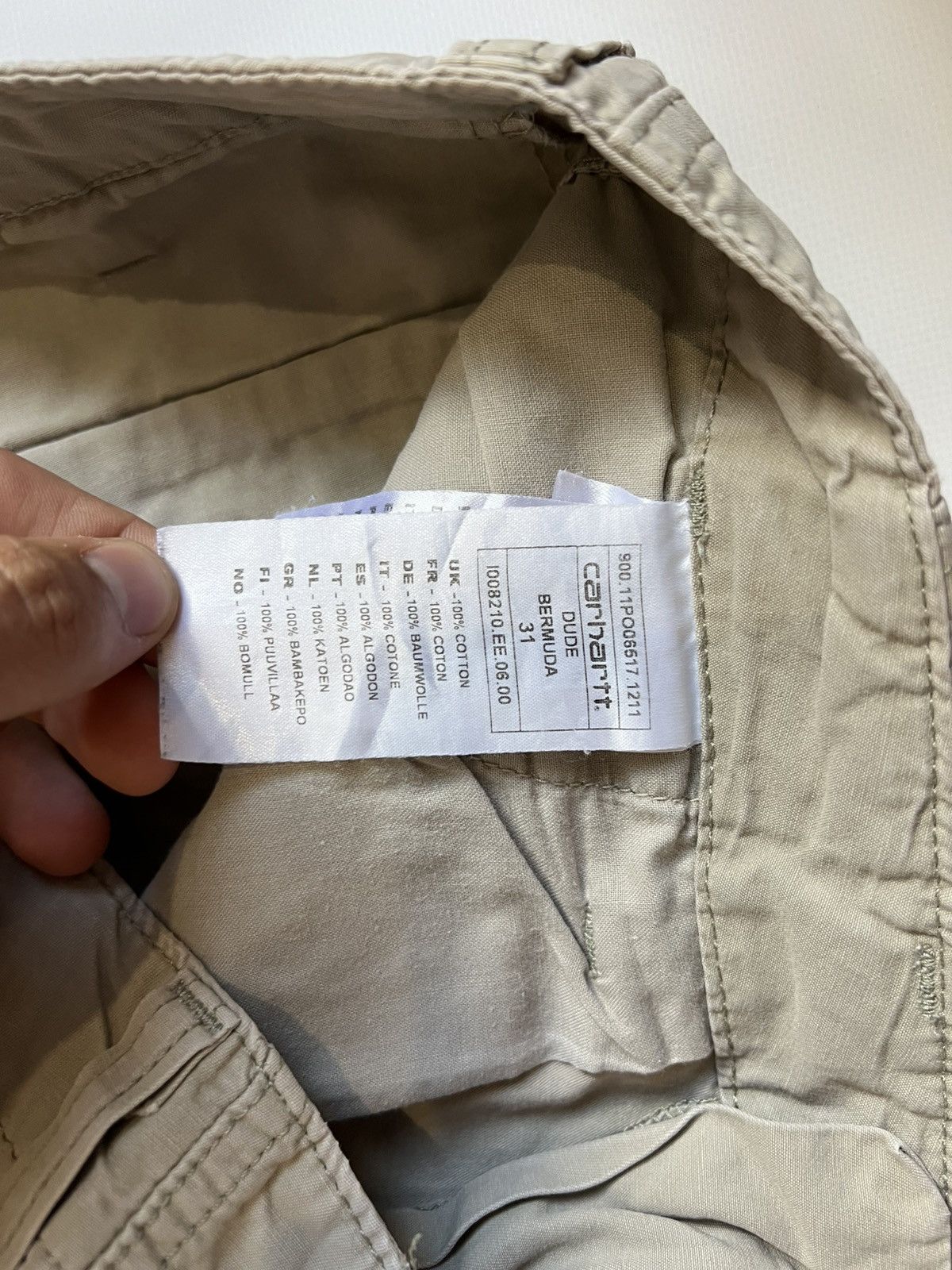 Carhartt Vintage Carhartt 00’s Shorts Cargo Bermuda Beige Size US 31 - 4 Thumbnail