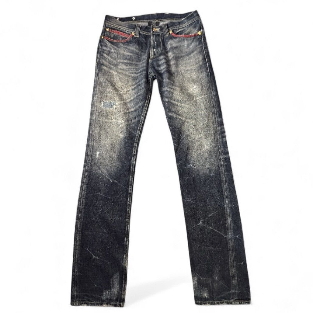 semanticdesign 90s Japanese Brand Semantic Design Distressed Studded Denim Size US 30 / EU 46 - 2 Thumbnail