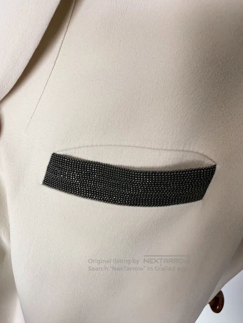 Brunello Cucinelli Brunello Cucinelli A classic dress with heavy-duty pearl s Size L / US 10 / IT 46 - 9 Thumbnail