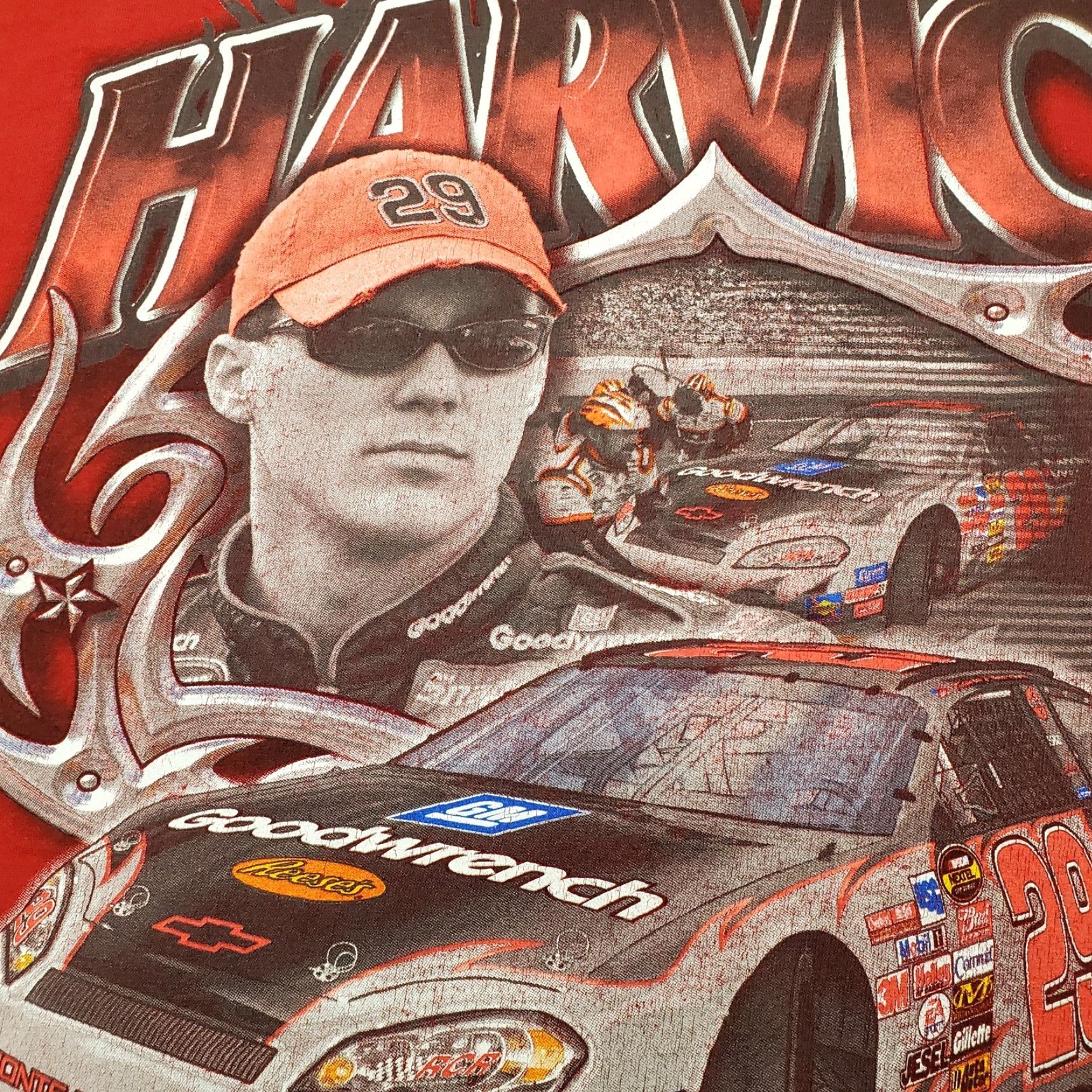 Chase Authentics VINTAGE Kevin Harvick Nascar Shirt Mens XL Red Short Sleeve Goodwrench Car TEE Size US XL / EU 56 / 4 - 7 Thumbnail